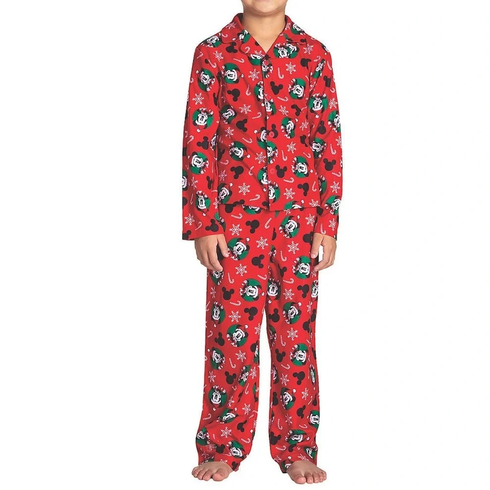 Family Matching PJ’s - Kids - Micky Mouse Santa PJ NWT!